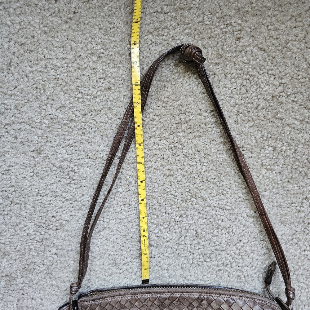 Bottega Veneta Intrecciato genuine leather suede woven slouch hobo handbag brown - Picture 10 of 16